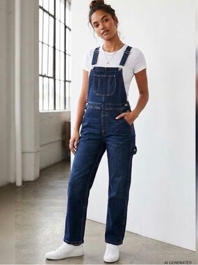 L.L. Bean Indigo Denim Women's Overalls